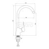 DEANTE - Bateria zlewozmywakowa BORO z wylewką U CHROM  BMO_062M